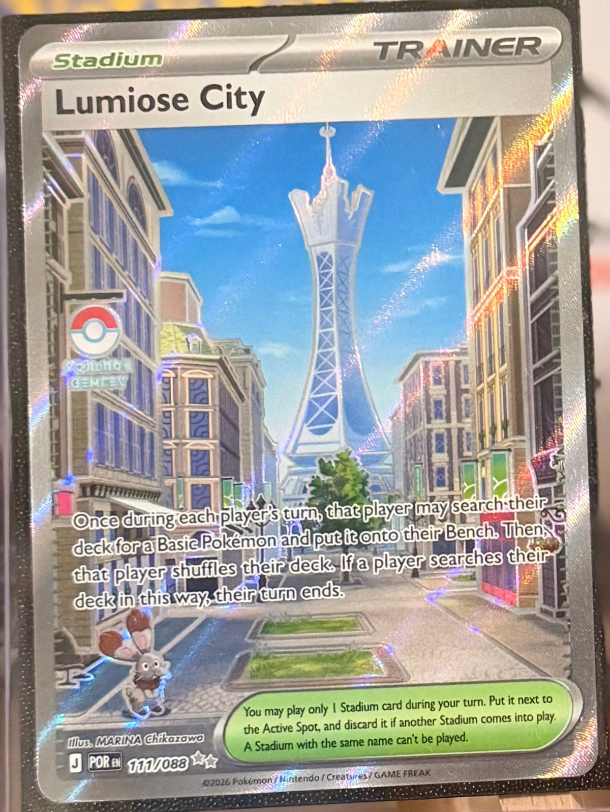 Lumiose City 111/088 Ultra Rare / Full Holo - Perfect Order (ME03)