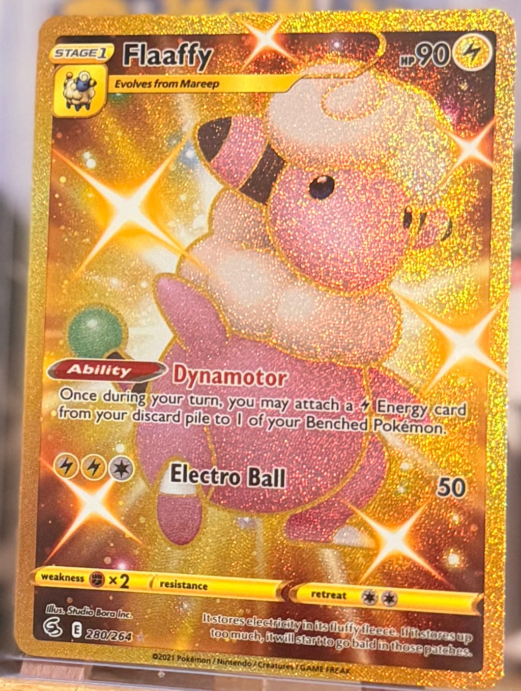 Flaaffy 280/264 Gold Secret Rare - Sword & Shield: Fusion Strike (SWSH08)