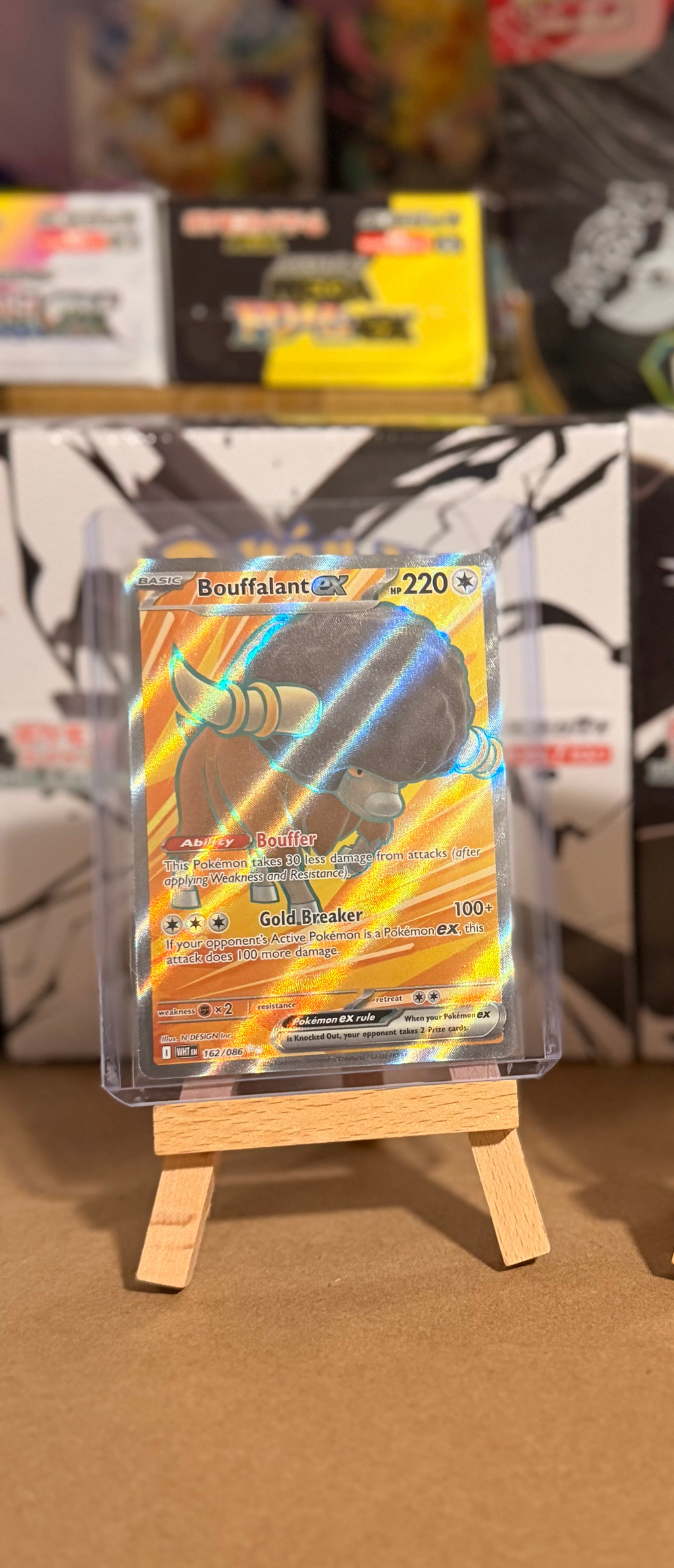 Bouffalant ex 162/086 Secret Rare (SR) - English White Flare (WHT En)